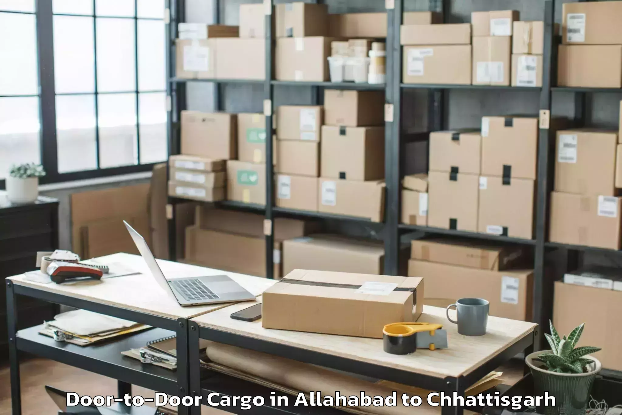 Allahabad to Kalinga University Raipur Door To Door Cargo Booking